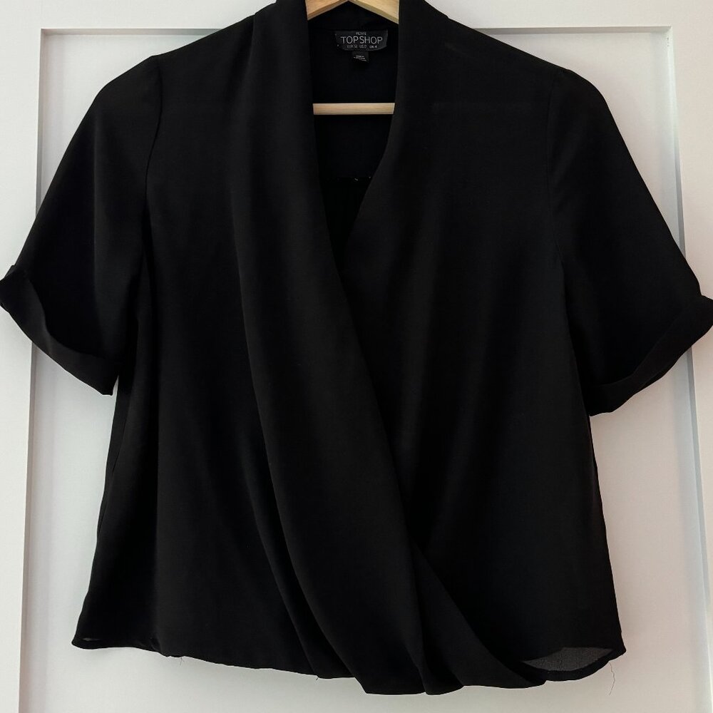 💖 Topshop Cropped Wrapped Blouse